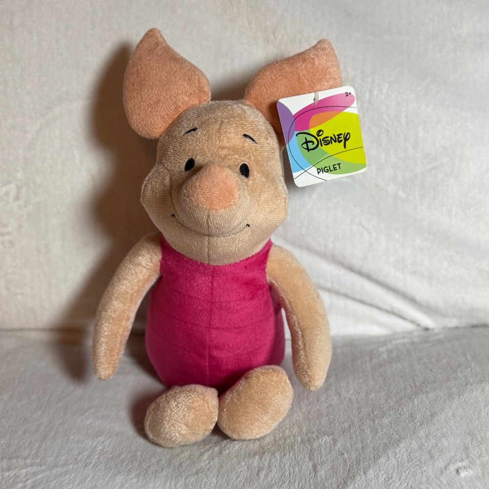 Disney Winnie The Pooh Piglet Plush Toy 10 Inch Just Play NWT New Collectible